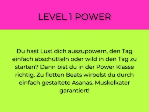 Yoga Level 1 POWER